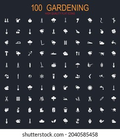 nature and gardeningbig collection of vector symbols for icons and UI