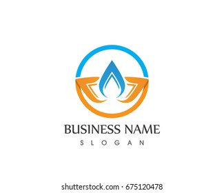 Oil Gas Drop Logo Design Fire Stock Vector (Royalty Free) 1896672865