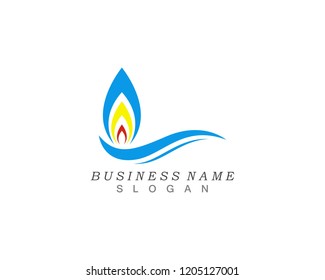 Nature Gas Logo design icon