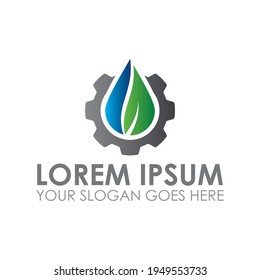 nature gear vector , mechanical logo