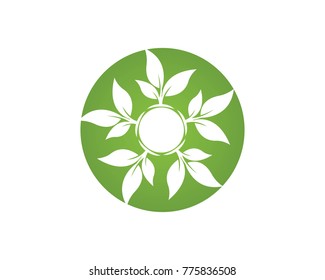 Nature global logo design template