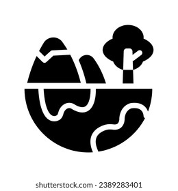 nature glyph icon illustration vector graphic. Simple element illustration vector graphic, suitable for app, websites, and presentations isolated on white background