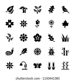 Nature Glyph Icons Set 