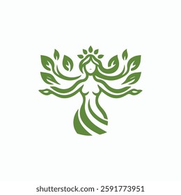 Nature goddess logo go to market.