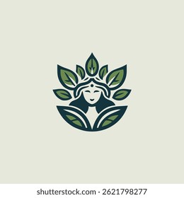 Nature goddess logo for sale.