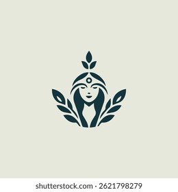 Nature goddess logo for sale.