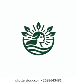 Nature goddess logo for sale.