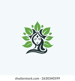 Nature goddess logo for sale.
