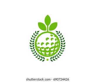 Nature Golf Icon Logo Design Element