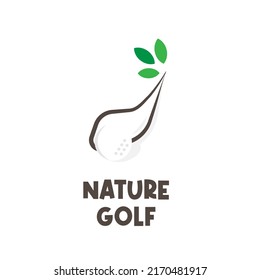 Nature golf simple illustration logo