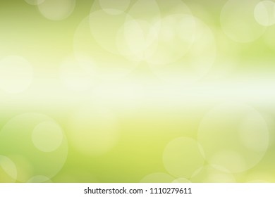 Nature gradient backdrop with bright sunlight. Abstract green blurred background. Ecology concept for your graphic design, banner or poster. Vector illustration.