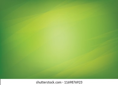 Nature gradient backdrop with bright sunlight. Abstract green blurred background. Ecology concept for your graphic design, banner or poster. Vector illustration.