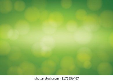 Nature gradient backdrop with bright sunlight. Abstract green blurred background. Ecology concept for your graphic design, banner or poster. Vector illustration.