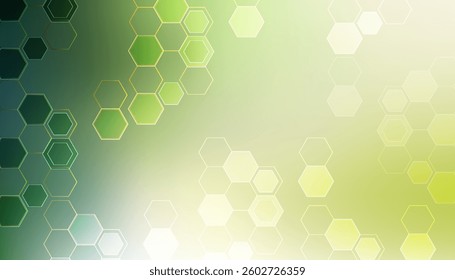 Nature gradient backdrop with bright sunlight. Abstract green blurred background. Ecology concept for your graphic design, banner or poster. Vector Illustration