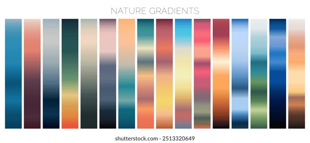 Naturaleza Gradiente Color Swatch Set