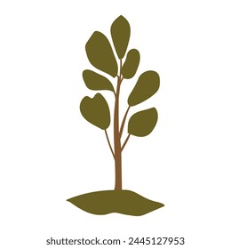 Grafikelement der Natur. Stilisierter Baum. Vektorillustration.