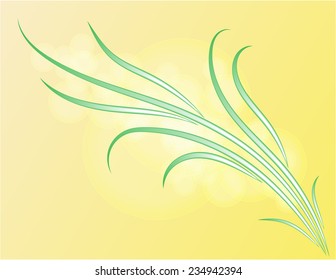 Nature grass and bokeh vector illustration