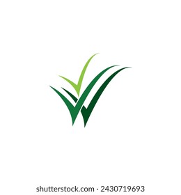 Nature grass icon and symbol vector template
