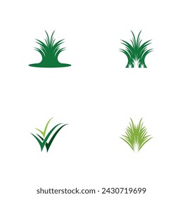 Nature grass icon and symbol vector template