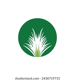 Nature grass icon and symbol vector template