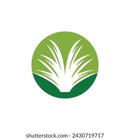 Nature grass icon and symbol vector template