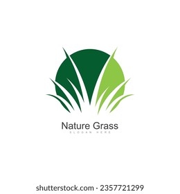 Nature Grass logo design vector  Creative Grass logo design Template Illustration