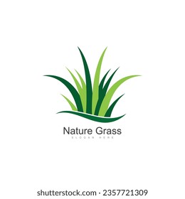 Diseño del logotipo de Nature Grass vector Diseño del logotipo de Creative Grass Plantilla Ilustración