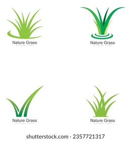 Nature Grass logo design vector  Creative Grass logo design Template Illustration