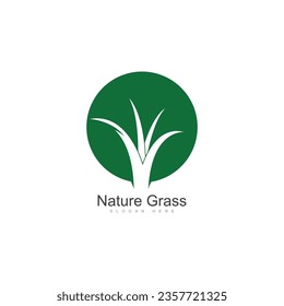 Nature Grass logo design vector  Creative Grass logo design Template Illustration
