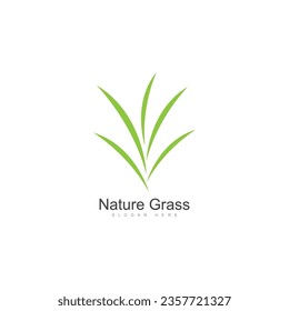 Nature Grass Logo Design Vektorgrafik Creative Grass Logo Design Vorlage Illustration