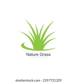 Nature Grass logo design vector  Creative Grass logo design Template Illustration