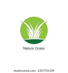 Nature Grass logo design vector  Creative Grass logo design Template Illustration