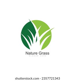 Nature Grass logo design vector  Creative Grass logo design Template Illustration