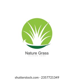 Diseño del logotipo de Nature Grass vector Diseño del logotipo de Creative Grass Plantilla Ilustración