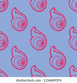 Nature great magic animal background glamorous shell multicolor sea seamless summer.
