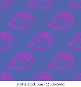 Nature great magical animal background charming shell multicolor sea seamless summer.