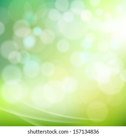 Nature green abstract light background. Background for presentation. Vector illustration.