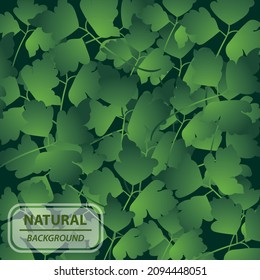  Naturgrüner Hintergrund, Vektorgrafik. Blumenmuster