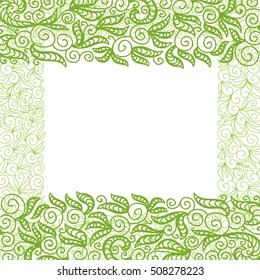 Nature green background. Vector illustration.