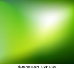 Nature Green blurred background. Abstract gradient with light backdrop. Vector illustration. Ecology concept for your graphic design, banner or poster