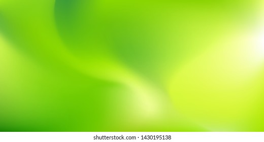 Nature Green blurred background. Abstract gradient with light backdrop. Vector illustration. Ecology concept for your graphic design, banner, poster, wallpapers, themes