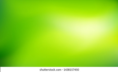 Nature Green blurred background. Abstract gradient with light backdrop. Vector illustration. Ecology concept for your graphic design, banner, poster, wallpapers