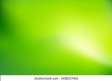 Nature Green blurred background. Abstract gradient with light backdrop. Vector illustration. Ecology concept for your graphic design, banner, poster, wallpapers