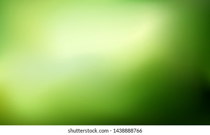 Nature Green blurred background. Abstract gradient with light backdrop. Vector illustration. Ecology concept for your graphic design, banner, poster, wallpapers