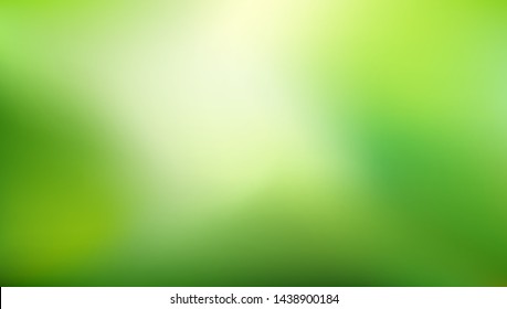 Nature Green blurred background. Abstract gradient with light backdrop. Vector illustration. Ecology concept for your graphic design, banner, poster, wallpapers