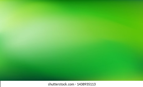 Nature Green blurred background. Abstract gradient with light backdrop. Vector illustration. Ecology concept for your graphic design, banner, poster, wallpapers