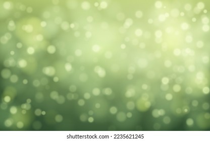 Nature green bokeh soft light abstract background, Vector eps 10 illustration bokeh particles, Background decoration