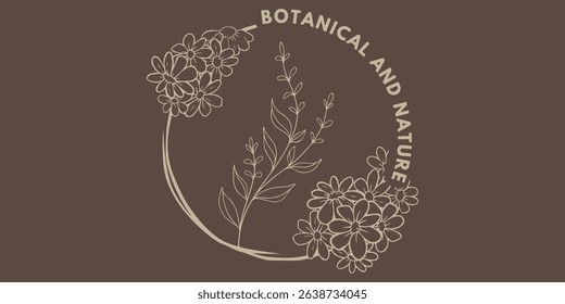nature and green botanical logo design 