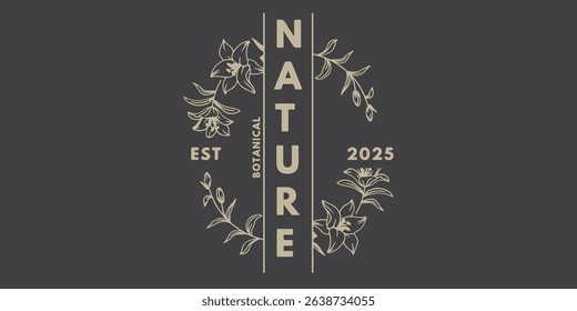 nature and green botanical logo design 