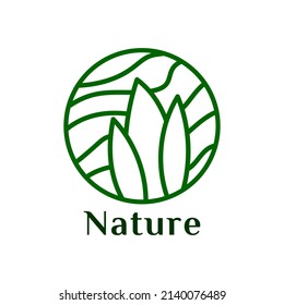 Plantilla de diseño de vector de círculo verde natural